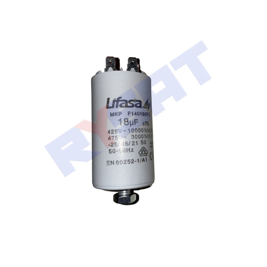 Condensador de motor 18 MF 450V con faston